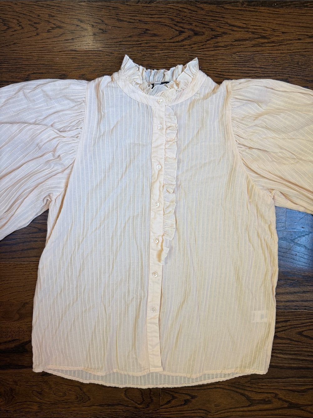 Anti Batik Ruffle Blouse Size X-Small
